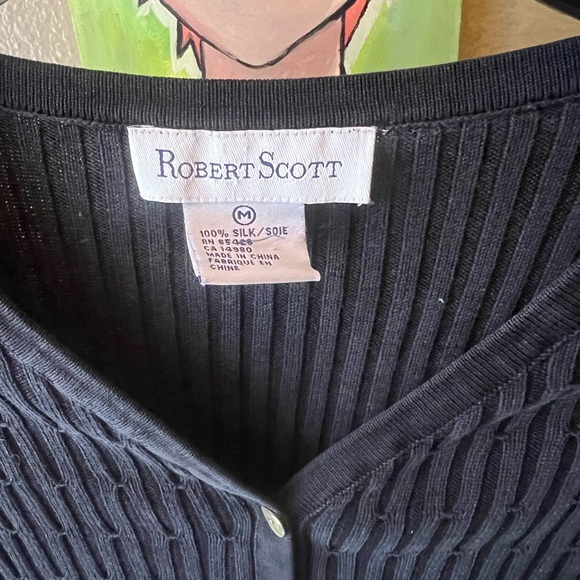 Robert Scott cute black cardigan - Picture 4 of 4